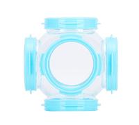 petjoyful 2 Unids Hamster Externo DIY Tubería Túnel Accesorios Tubo Ejercicio Jaula Línea de Entrenamiento Accesorios (Azul)