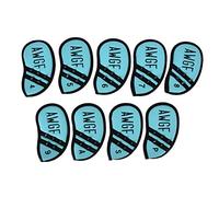 petjoyful 9 unids/Set Golf Iron Head Cover Set Impermeable Durable Golf Club Head Protect Case