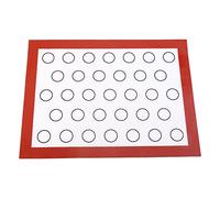 petjoyful Alfombrilla Antiadherente de Silicona para Hornear Horno Revestimiento de repostería Macaron Cake Cookie Sheet Cocina casera (Roja)