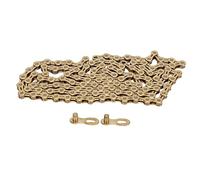 petjoyful Cadena de Bicicleta de montaña Reemplazo de Cadena de Velocidad de Bicicleta Hueca Dorada de Acero con Alto Contenido de Carbono de 10 velocidades para Ciclismo