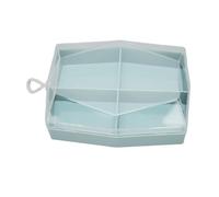 petjoyful Contenedor de Hojaldre de Polvo de 4 Rejillas Estuche de Almacenamiento de Puff de Maquillaje Elegante y Portátil, Soporte para Joyería de Cuentas