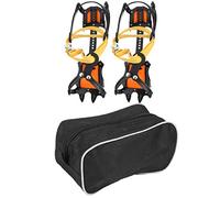 petjoyful Deportes al Aire portátiles 10 Crampones de Nieve Dentados Pinza de Hielo Antideslizante