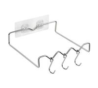 petjoyful Estante para Lavabo montado en la Pared, Multiusos, Moderno, Simple, de Acero Inoxidable, Organizador de Ganchos para Lavabo Que Ahorra Espacio para baño y Cocina