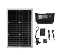 petjoyful Kit de bomba de agua solar monocristal 20W 18V gran flujo alta eficiencia de salida protección del medio ambiente para estanques de jardín