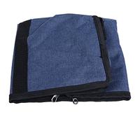 petjoyful La Bolsa de Asas con Cremallera a Prueba de Polvo del Organizador del Bolso del Almacenamiento del PVC con Uso del Viaje en el hogar de Las manijas (Azul Oscuro)