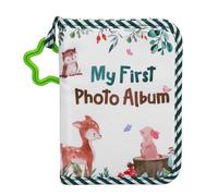 petjoyful Mi libro de fotos familiar con capacidad para fotos de 4 x 6, álbum de tela para bebés recién nacidos