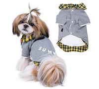 petjoyful Otoño Invierno Algodón Sonrisa Amarillo Espesar Hermosa Cómoda Ropa para Mascotas Abrigo Cálido Ropa para Perros (XS)
