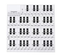 petjoyful Pegatinas de Piano de PVC Decoración de Piano Respetuoso con el Medio Ambiente Tecla Blanca Negra Transparente (T-31W)