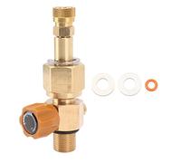 petjoyful Válvula de conmutación de alta presión de latón 5000Psi M18x1.5 con conector hembra dorado de 8 mm para botella inflable de CO2