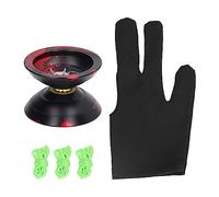 petjoyful Yo Yo Toy 2 Modos de rotación Truco de Cuerda Descompresión Bola de rodamiento de Yoyo no Responsable para niños (negro rojo)