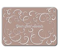 PetKa Signs and Graphics PKWD-0202-NA_10x7"Your Seat Awaits" Señal de aluminio de 10 x 7 pulgadas, 7 pulgadas de altura, 0,04 pulgadas de ancho, 10 pulgadas de largo