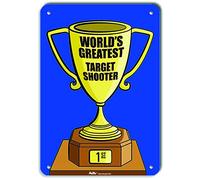 PetKa Signs and Graphics PKWG-0412-NA_"World's Greatest Target Shooter" Señal de aluminio, 25,4 x 35,5 cm, Trophy Blue