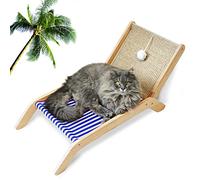 PETKARAY Hamaca elevada para gatos con rascador de sisal y pelota de juguete