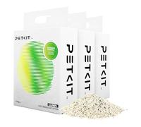 PETKIT Clump+ Arena Mixta, 7.2kg, Arena Aglomerante para Gatos, Arena de Tofu y Bentonita, Control de Olores, con Carbón Activado, Superabsorbente, Enjuagable, 2,4 kg, 3 Bolsas