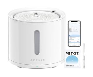 PETKIT EVERSWEET Fuente para Gatos 2L, Bomba Inalámbrica, Control de App, Bebedero Gatos Automatico, Ultrasilencioso, 3 Flujos de Agua, Filtro Triple, Ventana de Nivel de Agua, Luz Led