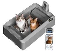 PETKIT PUROBOT Crystal Duo Arenero Gatos Autolimpiable, Cámara AI, Arenero Autolimpiable para Gatos, Limpieza Bidireccional, Bandeja Reemplazable, Seguimiento Sanitario, Eliminación de Olores, Gris
