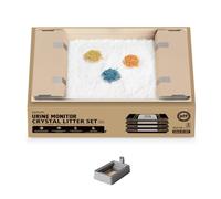 PETKIT Set de Arena Cristalina para Gatos, Monitor de Orina, para PUROBOT Crystal Duo Arenero Gatos Autolimpiable, Recogida Dual de Residuos, Bandeja Reemplazable, Control de Olores, 4 Piezas