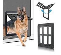 PETLESO Puerta para Perros para Mosquitera Fácil de Montar, Gateras para Gatos Puerta para Mascotas con Magnético y Bloqueable para Gatos/Perros (35 cm x 45,5 cm)