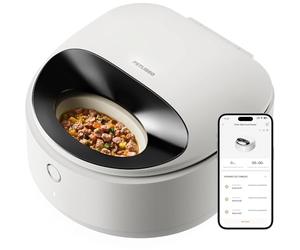 PETLIBRO Comedero Gato Automatico Comida Humeda, 2,4 GHz Wi-Fi Control de Aplicación, Refrigerado y con Refrigeración por Semiconductores, Frescas para 3 días, Dispensador Comida Humeda (Blanco)