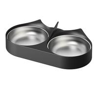PETLIBRO Comedero Gato Automatico con Cuencos de Acero Inoxidable, Cuencos de alimentación automática para Gatos para Dos Gatos o Perros, Negro