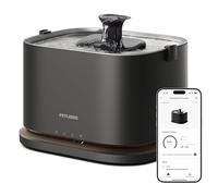 PETLIBRO Dockstream 2 Fuente Agua Gatos, Bebedero Automático App WiFi, 23dB Silencioso, Fácil Limpieza, 3L Acero Inoxidable, sin BPA - Batería 5000mAh Inalámbrico, Negro