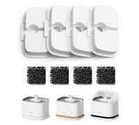 PETLIBRO Filtro de Fuente de Agua para Gatos, 4 Paquetes de Filtro de Fuente de Gato de Repuesto y esponjas para Dockstream WF106/WF116/WF105/WF115/WF005/WF305, Juego de 2 Meses fácil de Cambiar para