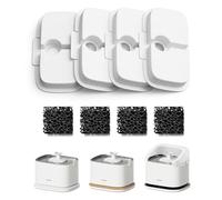 PETLIBRO Filtro para Fuente de Agua para Gatos, Pack de 4 Filtros de Repuesto & Esponjas para Dockstream WF106/WF116/WF105/WF115/WF005/WF305, Juego de 2 Meses Reemplazo Fácil para Fuente PETLIBRO