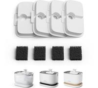 PETLIBRO Filtros Fuente Gatos, 4 Filtro Fuente para Gatos Compatibles con Dockstream PLWF005, PLWF115, PLWF105, Filtro con Filtración Vertical para Fuente de Agua para Gatos