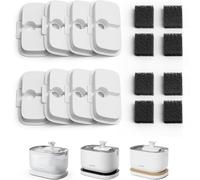 PETLIBRO Filtros Fuente Gatos, 8 Filtro Fuente para Gatos Compatibles con Dockstream PLWF005, PLWF115, PLWF105, Filtro con Filtración Vertical para Fuente de Agua para Gatos