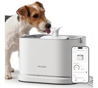 PETLIBRO - Fuente de Agua silenciosa para Perros, Bandeja de Acero Inoxidable, Fuente de Agua Inteligente para Mascotas para Perros en el Interior con monitoreo de Aplicaciones, Bandeja de Agua 3L