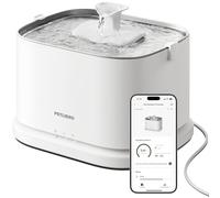 PETLIBRO Fuente para Gatos Mejorada, Dockstream 2 Smart App-Monitoring Fuente de Agua para Gatos, Bebedero Gato Automatico 3L, 5 GHz WiFi Dispensador Agua Perros Acero Inoxidable en Interiores, Blanco