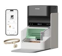 PETLIBRO RFID Comedero Gato Automático Blanco con App WiFi 5G y 2.4G, Alimentador Inteligente Antirrobo para Varios Gatos, Control de Dieta y Reconocimiento Individual, PETLIBRO Automatic Cat Feeder