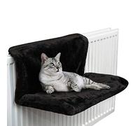 Petlicity Cama de radiador cálida y acogedora para Mascotas para Gatos y Perros (Negro)