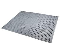 Petlinks Purr-fect Paws Tapete de goma multiusos para gatos y gatitos, ayuda a controlar la arena, diseño fácil de limpiar, gris, grande