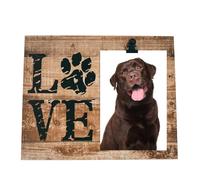 PetLove Marco de fotos para perros • Marco de fotos de madera para mascotas • Recordatorio de perros • Regalo de luto como recuerdo del perro fallecido • Placa conmemorativa de perro • Para fotos de