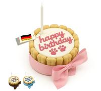 PetLove Pastel de Cumpleaños para Perros Happy Birthday • Rosa • Regalo para Perros