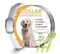 PETLUXE Collar Antiparasitario Perros, Quita Garrapatas, Collares Antiparasitarios para Perros, Desparasitante Perros, Antiparasitario Perros, Regalo Pinza Garrapatas, Pinzas Garrapatas Perros