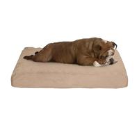 Petmaker Cama ortopédica de Espuma viscoelástica, 2 Capas, con Funda Lavable a máquina, 26 x 19 Pulgadas, para Perros medianos de hasta 40 Libras (Bronceado)