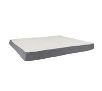 Petmaker Cama ortopédica para Perro, Cama de Espuma viscoelástica de 2 Capas con Cubierta Superior Sherpa Lavable a máquina, Cama para Perros Grandes de hasta 100 Libras (Gris)