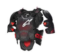 Alpinestars A-10 V2 Protector de pecho, negro-rojo, tamaño XL 2XL para Hombres