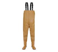 Peto de pesca para hombre, prevención de arañazos, para estanque, para mujer, impermeable, con botas, suave, práctico, duradero, con soporte, ropa de trabajo, ligera, transpirable, amarillo, 11