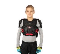 Leatt 4.5 Pro Protector de pecho de motocross para niños, negro-rojo, tamaño L XL