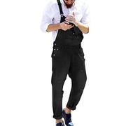 Peto para hombre del Reino Unido para hombre, pantalones de mezclilla rasgados, overol de mezclilla para hombre, overol de mezclilla con piernas rectas, ropa de calle desgastada, vintage, pantalones