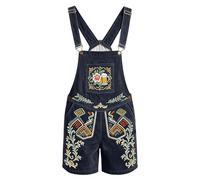 Peto para hombre, Oktoberfest, traje para hombre, mono estampado, pantalones cortos 2026, azul oscuro, XS