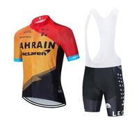 Petorenk Ropa Ciclismo Set Profesional Completo de Ciclismo para Hombre de Verano para Bicicleta de MTB con Pantalones Cortos Acolchados en 9D Gel PAD Transpirable y de Secado Rápido, rojo, XXL