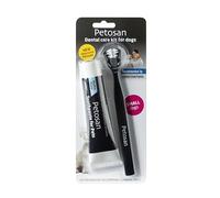 Petosan Kit de Cuidado Dental para Perros pequeños, Negro, Blanco