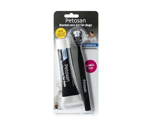Petosan Kit de Cuidado Dental para Perros pequeños, Negro, Blanco