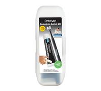 Petosan Kit dental completo para perros grandes, negro, blanco