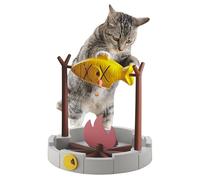 PetPals Dispensador de golosinas para Gatos de 11 Pulgadas de Alto, dispensador de Alimentos Secos para Gatos, Cuenco de alimentación Lenta para Gatos, Juguete para Gatos a la Parrilla