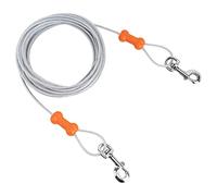 Petphabt - Cable de amarre resistente para perros grandes, 6 m, cable de amarre para mascotas, color plateado 90 libras